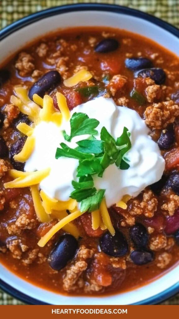 Best Chili Recipe with Black Beans and Ground Beef