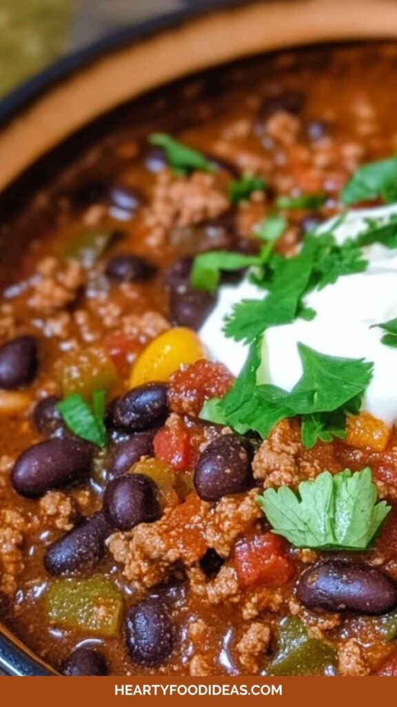 Chili Copycat Recipe with Black Beans and Ground Beef