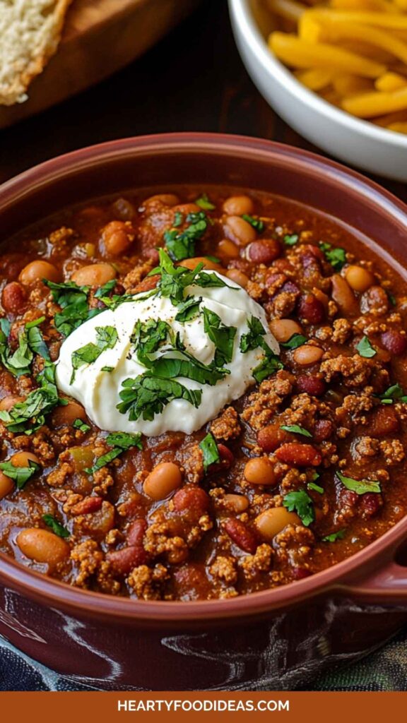 Chili Copycat Recipe with Pinto Beans And Ground Beef