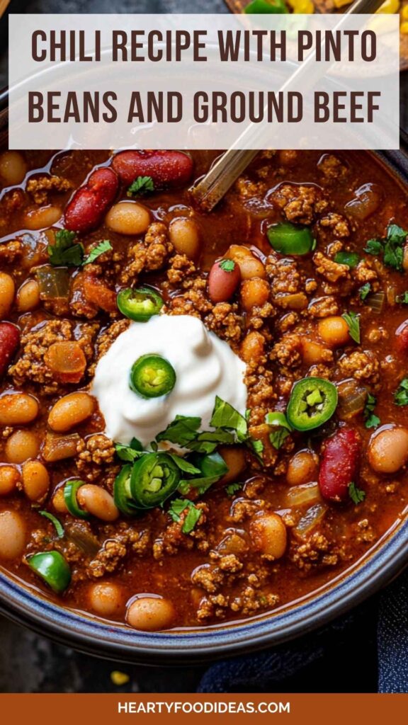 Chili Recipe with Pinto Beans And Ground Beef