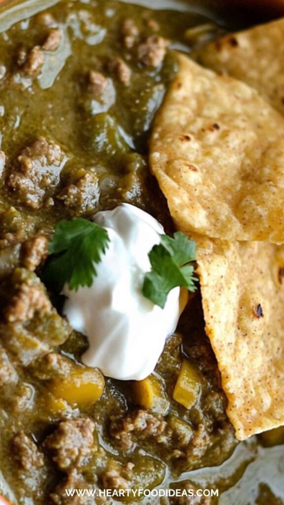 Ground Beef Green Chili 