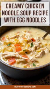 Creamy Chicken Noodle Soup Recipe With Egg Noodles – Hearty Food Ideas