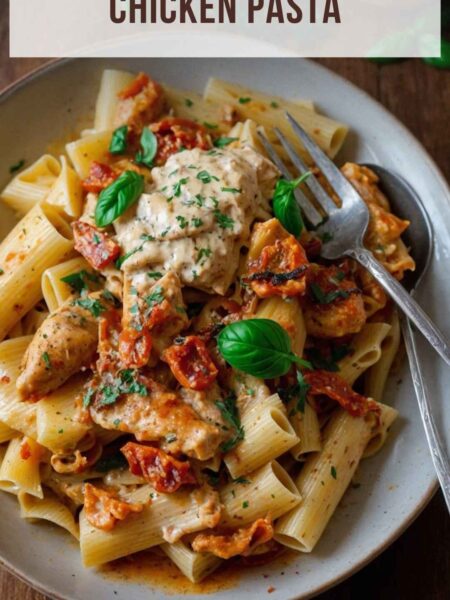 Creamy Sun Dried Tomato Chicken Pasta