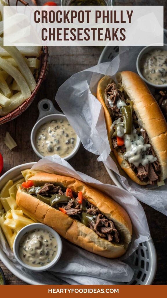 Crockpot Philly Cheesesteaks