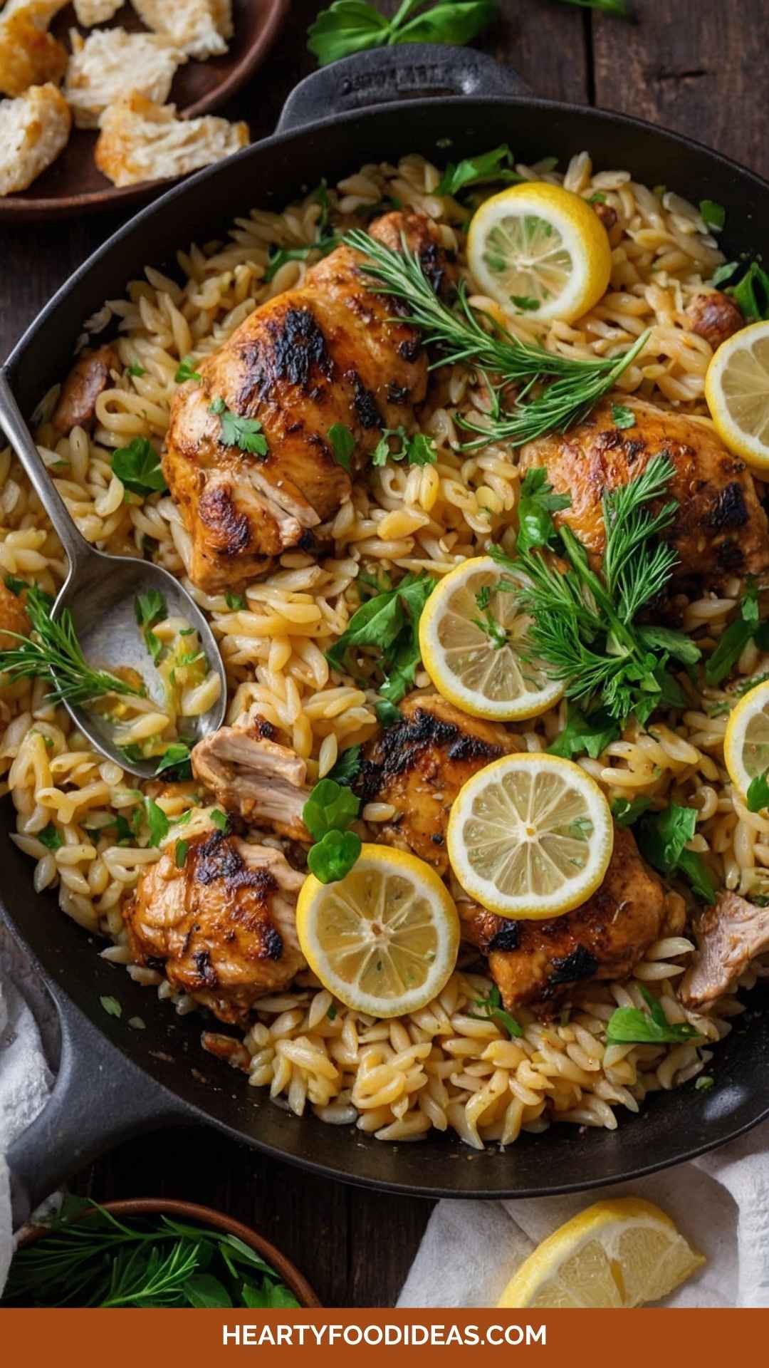 Best One Skillet Lemon Butter Chicken and Orzo Recipe Best One Skillet Lemon Butter Chicken and Orzo Recipe