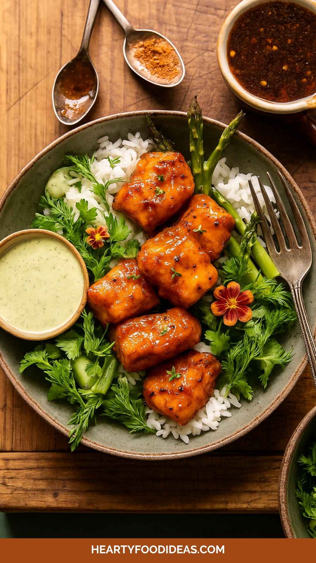 Hot Honey Crispy Salmon Bowls Copycat Recipe
