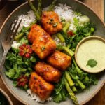Hot Honey Crispy Salmon Bowls Recipe