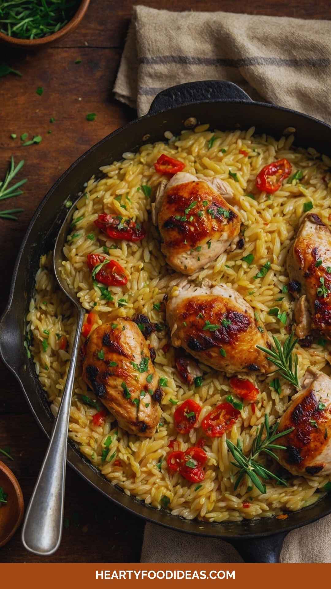 One Skillet Creamy Sun Dried Tomato Chicken And Orzo Copycat Recipe