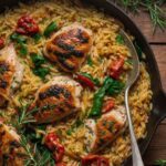 One Skillet Creamy Sun Dried Tomato Chicken And Orzo Recipe