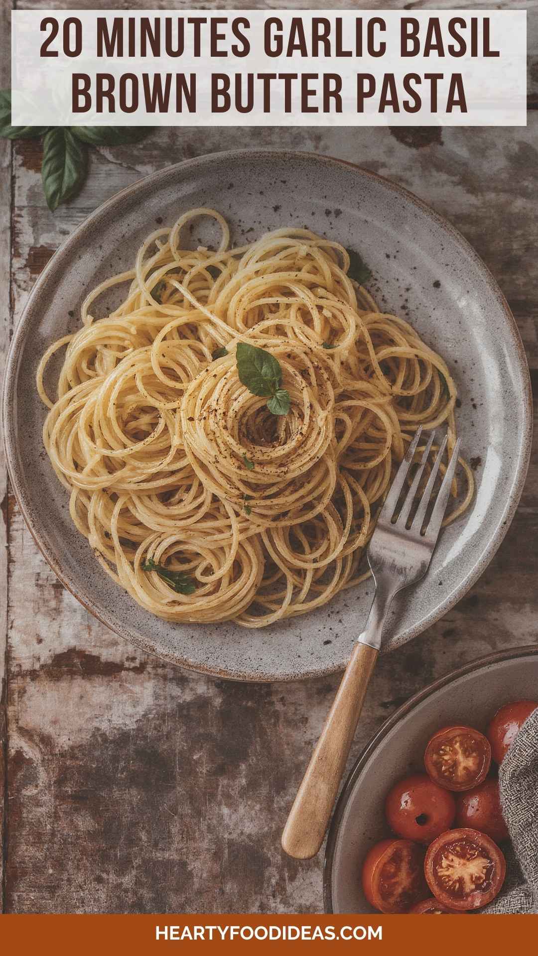 20 Minutes Garlic Basil Brown Butter Pasta 20 Minutes Garlic Basil Brown Butter Pasta