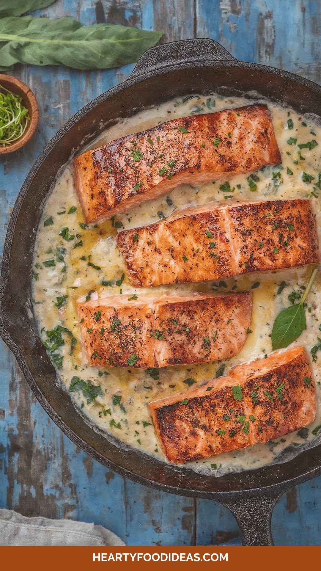 Best Garlic Butter Creamed Spinach Salmon Best Garlic Butter Creamed Spinach Salmon