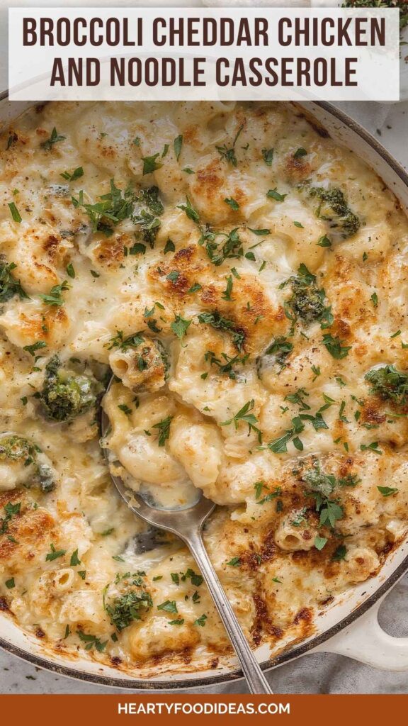 Broccoli Cheddar Chicken and Noodle Casserole
