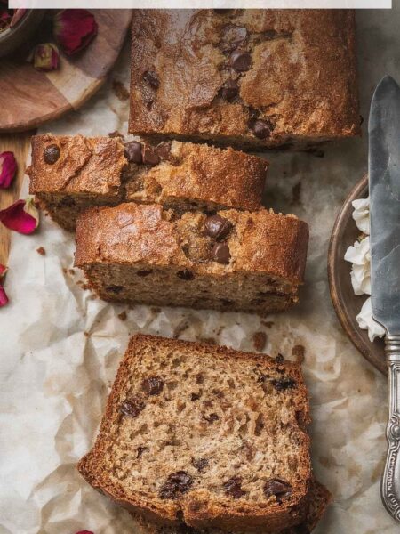 Chocolate Chunk Greek Yogurt Banana Bread