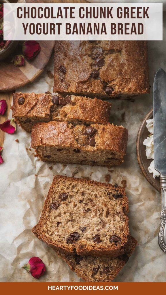 Chocolate Chunk Greek Yogurt Banana Bread