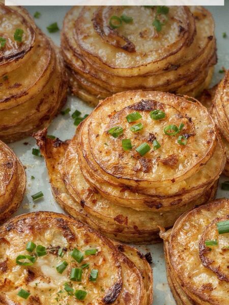 Crispy Cheesy Potato Stacks