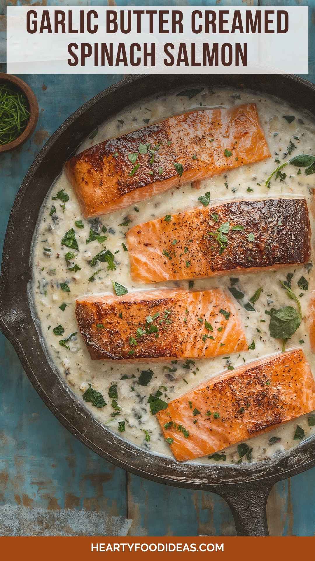 Garlic Butter Creamed Spinach Salmon Garlic Butter Creamed Spinach Salmon