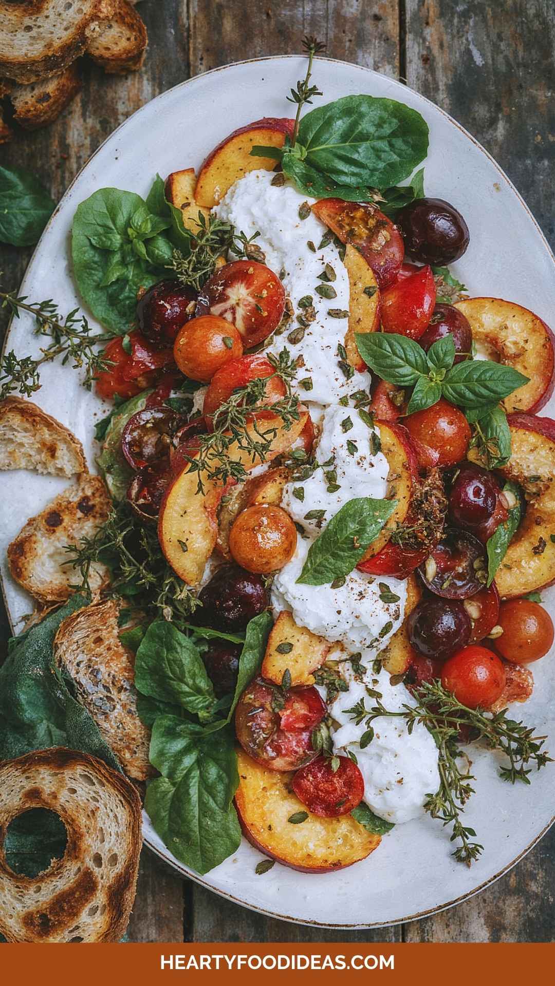 Tomato Peach And Burrata Salad Copycat Recipe Tomato Peach And Burrata Salad Copycat Recipe