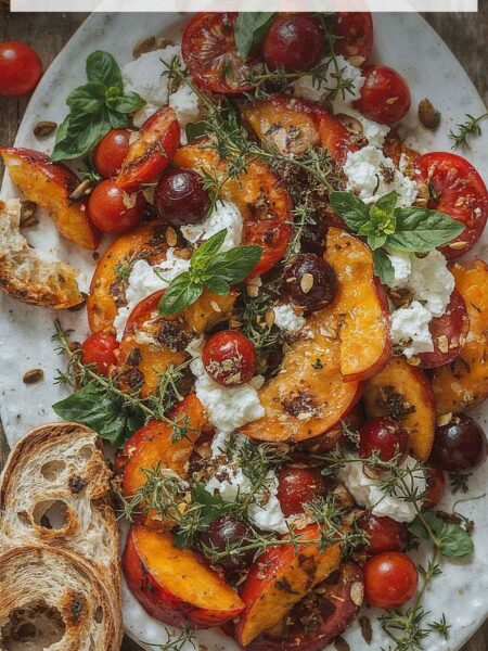 Tomato Peach And Burrata Salad Recipe