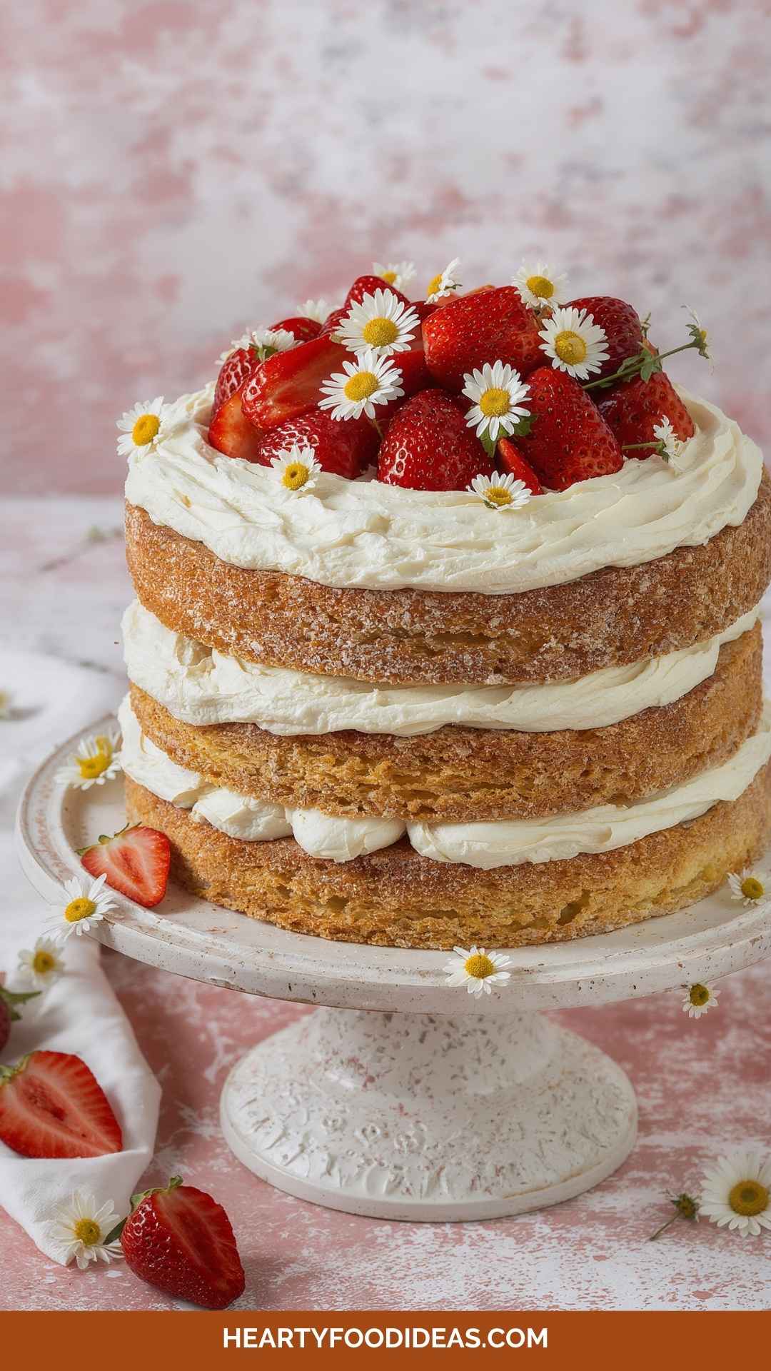 Best Strawberry Chamomile Naked Cake Best Strawberry Chamomile Naked Cake