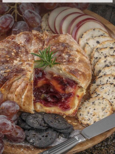 Pastry Wrapped Cranberry Baked Brie