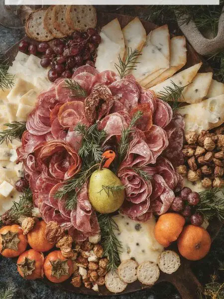 Thanksgiving Turkey Cheese Board