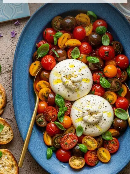 Marinated Cherry Tomatoes and Burrata