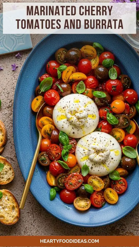 Marinated Cherry Tomatoes and Burrata