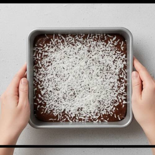 Step 4: Sprinkle Coconut Flakes