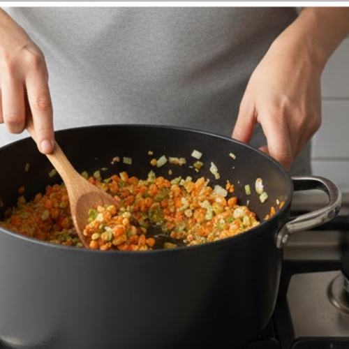 Step 3: Sauté the Vegetables Step 3: Sauté the Vegetables