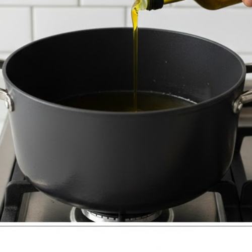 Step 2: Heat the Olive Oil Step 2: Heat the Olive Oil
