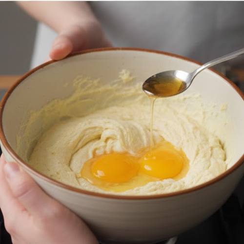 Step 4: Incorporate the Eggs and Vanilla