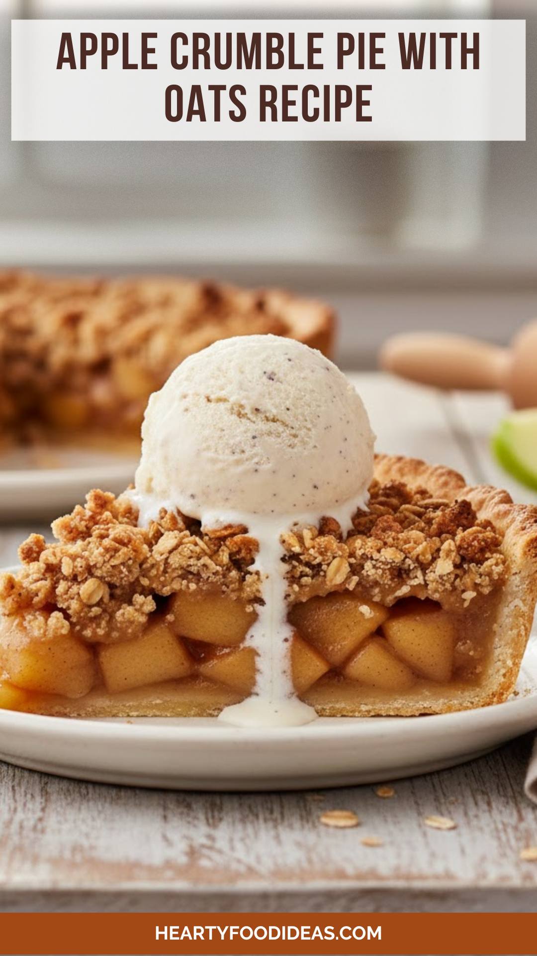 Apple Crumble Pie With Oats