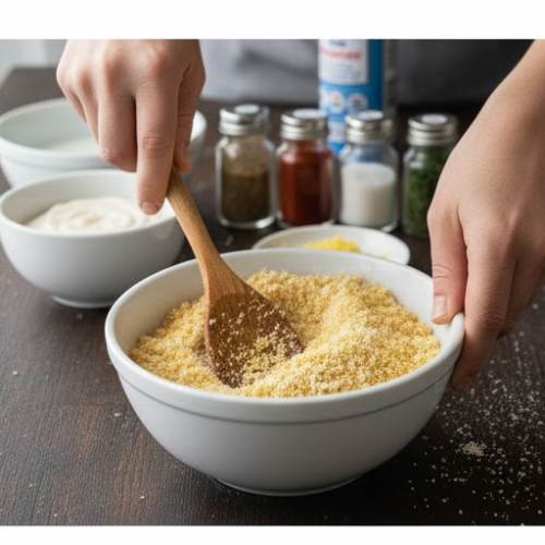 Step 5: Mix the Bread Crumbs