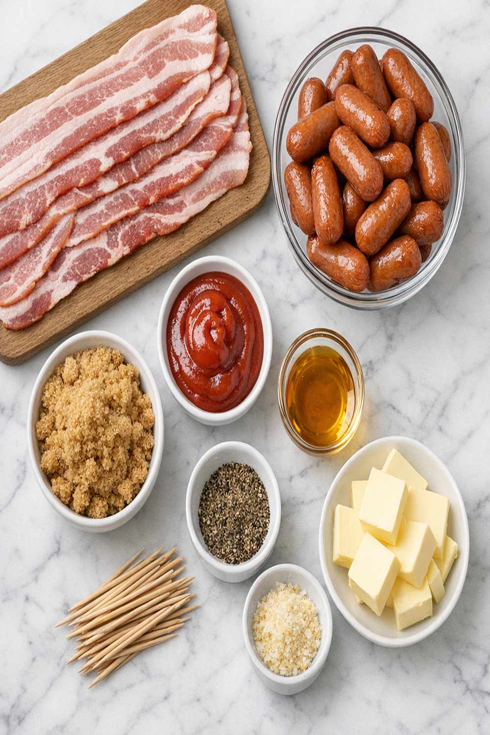 Bacon Wrapped Smokies Recipe ingredients