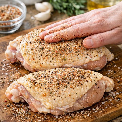 Step 2: Season Both Sides of the Chicken