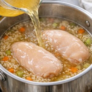 Chicken Brown Rice Soup Recipe step 4