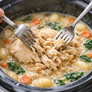 Chicken Gnocchi Soup Crockpot Budget Recipe step 3