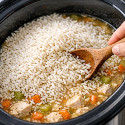 Step 4: Add Rice and Layer Everything