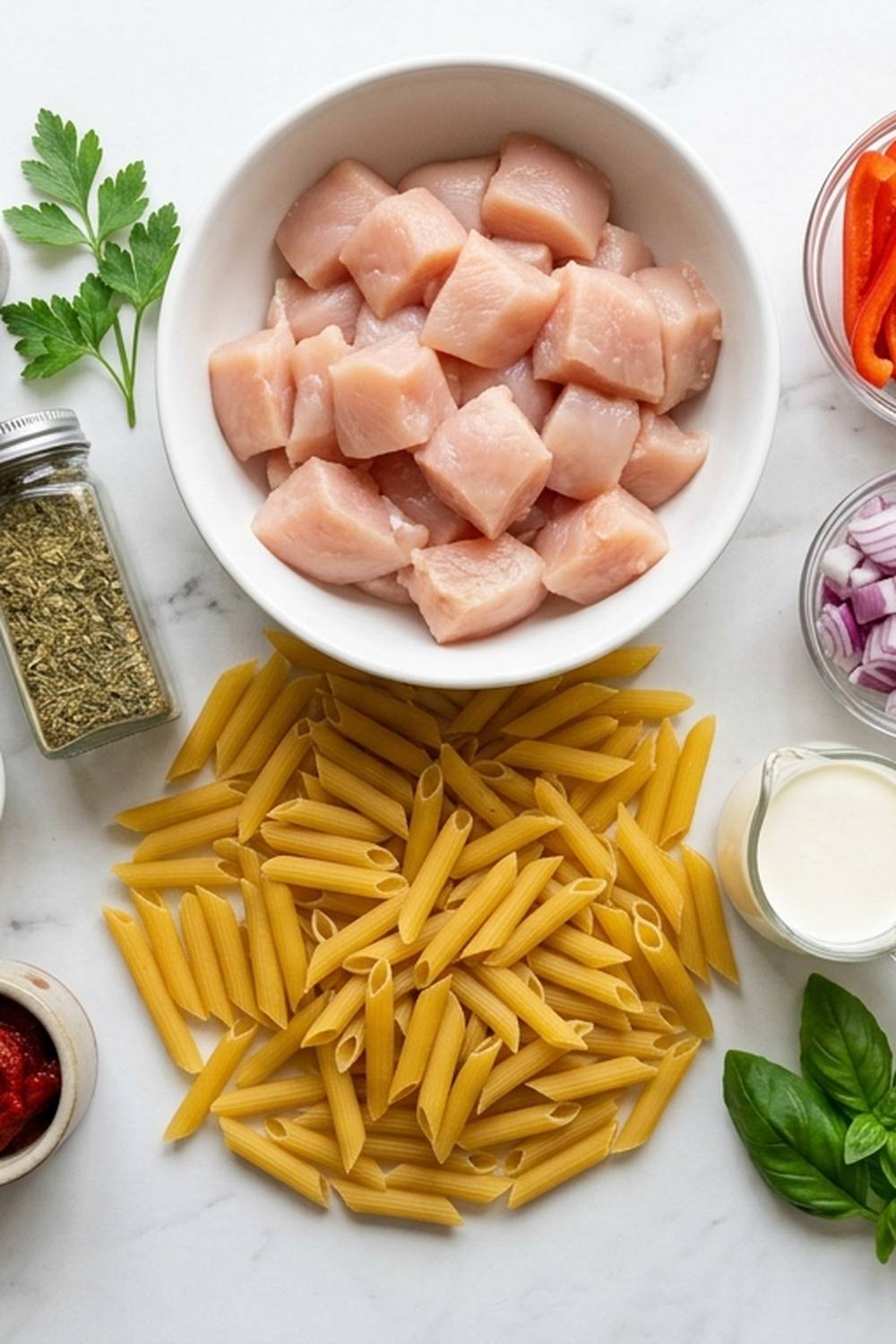 Chicken Penne Recipe ingredients