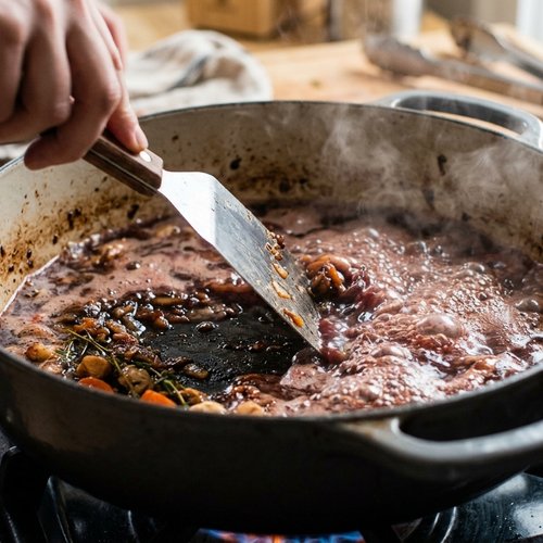 Step 3: Deglaze and Reduce the Wine